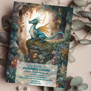 Magic Mystical Dragon Baby Shower Inbjudningar