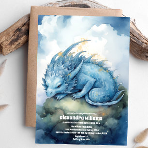 Magic Mystical Dragon Baby Shower Inbjudningar