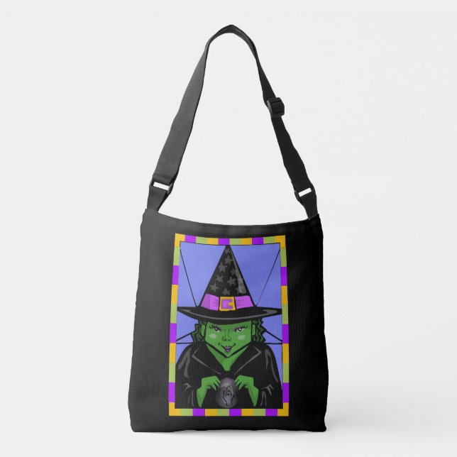 Magic Mystical Halloween Witch Tote Axelväska (Framsida)