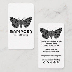 Magic Mystical MOTH Esthetician Beauty Salon Visitkort