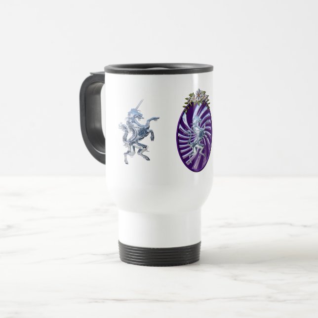Magic Mythical Silver Unicorn Resemugg (Framsida vänster)