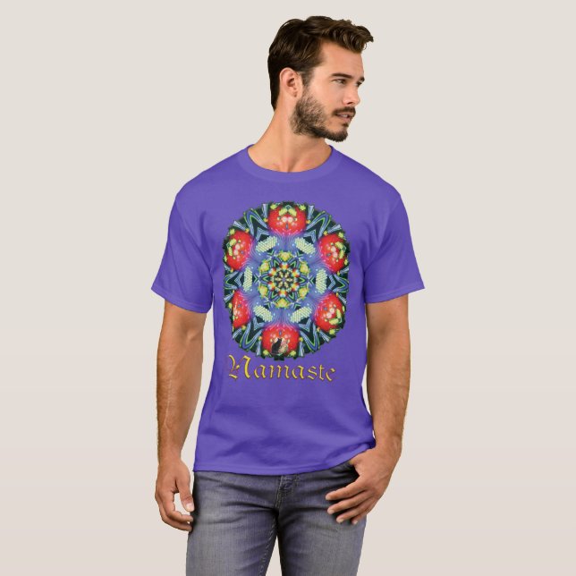 Magic Namaste Kaleidoscope T Shirt (Hel framsida)