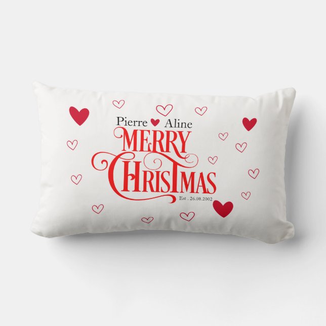 Magic name merry christmas lumbarkudde (Baksida)