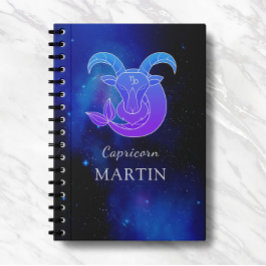 Magic Namn med Zodiac-tecken Capricorn-antecknings Anteckningsbok