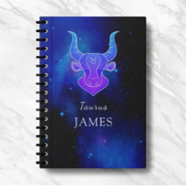 Magic Namn med Zodiac-tecken Taurus-anteckningsbok Anteckningsbok