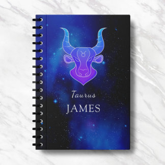 Magic Namn med Zodiac-tecken Taurus-anteckningsbok Anteckningsbok