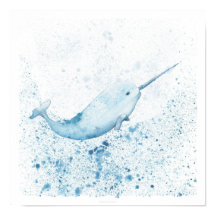 Magic Narwhal - 12x12 Art-utskrift