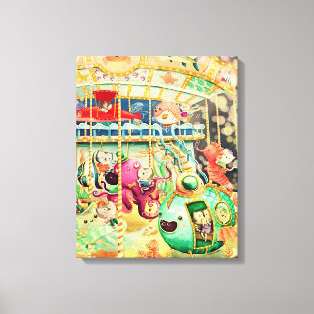 Magic Nautical Carousel Canvastryck (Framsida)