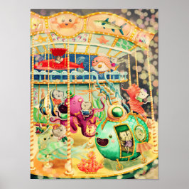 Magic Nautical Carousel Poster
