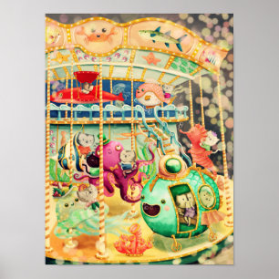 Magic Nautical Carousel Poster