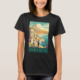 Magic Neapel Vintage affisch Art i Medelhavet T Shirt