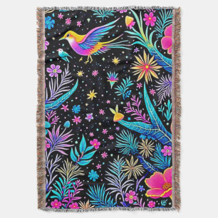 Magic Neon Forest Night Dream Design Filt