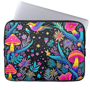 Magic Neon Forest Night Dream Design Laptop Fodral