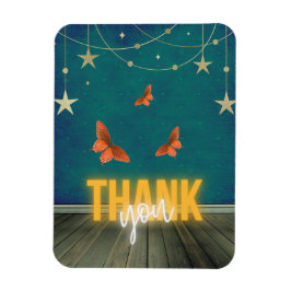 Magic Neon Ljus & Butterflies Magnet