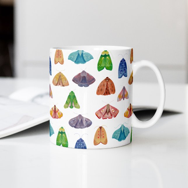 Magic night Mth mönster. Mystisk fjäril Kaffemugg (Skapare uppladdad)