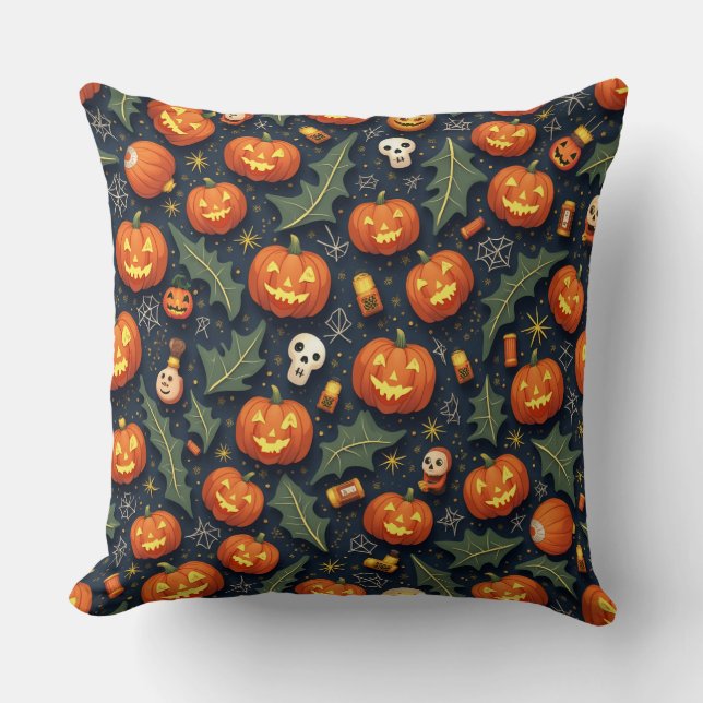 "Magic of a Thrill Natt - Halloween Cushion Kudde (Framsida)