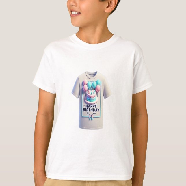 Magic of Balloons and Cake T Shirt (Framsida)