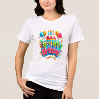 Magic of Balloons Cake Grattis på födelsedagen T Shirt