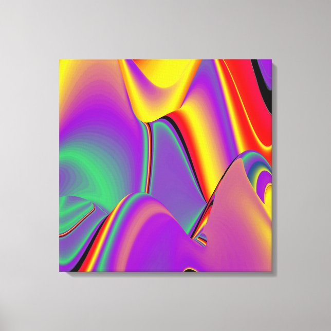 Magic of Färg Abstrakt 3D Rainbowart Canvastryck (Framsida)