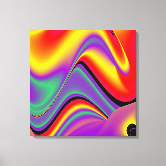 Magic of Färg Abstrakt 3D Rainbowart Canvastryck (Framsida)