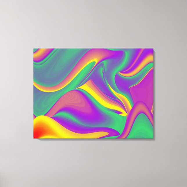Magic of Färg Abstrakt 3D Rainbowart Canvastryck (Framsida)