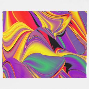 Magic of Färg Abstrakt 3D Rainbowart Fleecefilt
