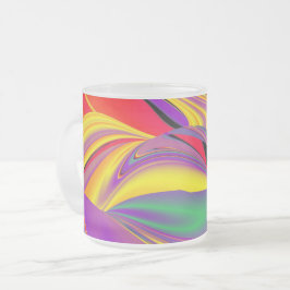 Magic of Färg, Abstrakt 3D Rainbowart Frostad Glasmugg