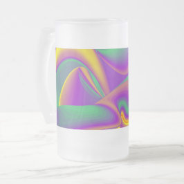 Magic of Färg, Abstrakt 3D Rainbowart Frostat Ölglas