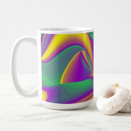 Magic of Färg, Abstrakt 3D Rainbowart Kaffemugg