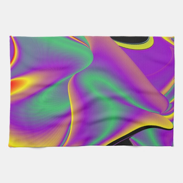 Magic of Färg, Abstrakt 3D Rainbowart Kökshandduk (Horisontell)