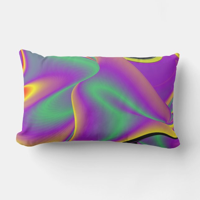 Magic of Färg Abstrakt 3D Rainbowart Lumbarkudde (Framsida)