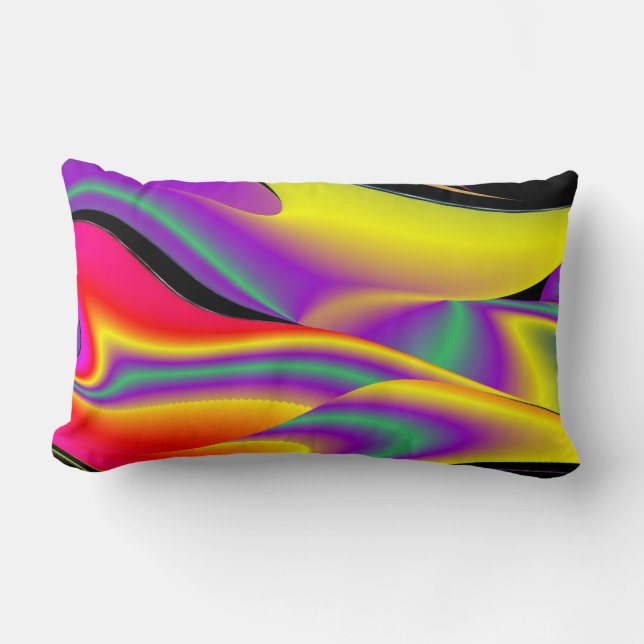 Magic of Färg Abstrakt 3D Rainbowart Lumbarkudde (Framsida)