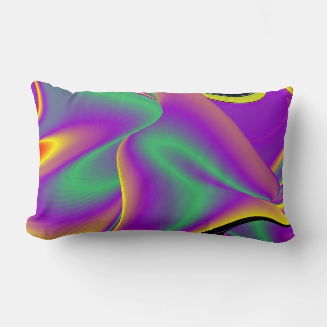 Magic of Färg Abstrakt 3D Rainbowart Lumbarkudde (Framsida)