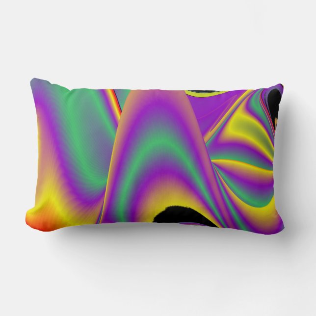 Magic of Färg Abstrakt 3D Rainbowart Lumbarkudde (Framsida)