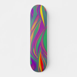 Magic of Färg, Abstrakt 3D Rainbowart Mini Skateboard Bräda 18,5 Cm
