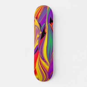 Magic of Färg, Abstrakt 3D Rainbowart Mini Skateboard Bräda 18,5 Cm