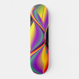 Magic of Färg, Abstrakt 3D Rainbowart Mini Skateboard Bräda 18,5 Cm