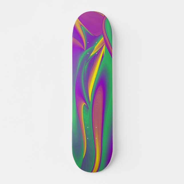 Magic of Färg, Abstrakt 3D Rainbowart Mini Skateboard Bräda 18,5 Cm (Framsida)