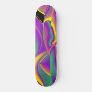 Magic of Färg, Abstrakt 3D Rainbowart Mini Skateboard Bräda 18,5 Cm