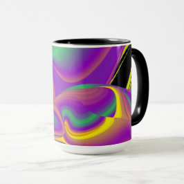 Magic of Färg, Abstrakt 3D Rainbowart Mugg