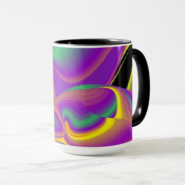 Magic of Färg, Abstrakt 3D Rainbowart Mugg (Framsida höger)