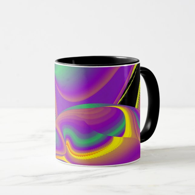Magic of Färg, Abstrakt 3D Rainbowart Mugg (Framsida höger)