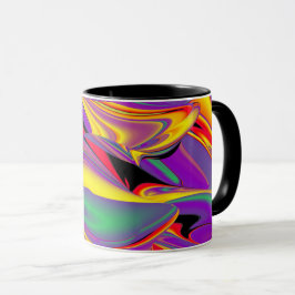 Magic of Färg, Abstrakt 3D Rainbowart Mugg