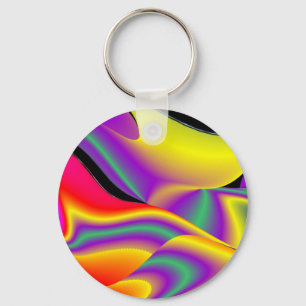 Magic of Färg, Abstrakt 3D Rainbowart Nyckelring