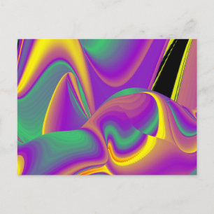 Magic of Färg Abstrakt 3D Rainbowart Postcar Vykort