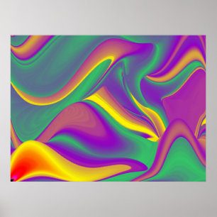 Magic of Färg Abstrakt 3D Rainbowart Poster