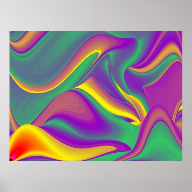 Magic of Färg Abstrakt 3D Rainbowart Poster (Framsidan)