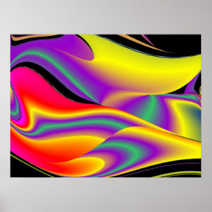 Magic of Färg Abstrakt 3D Rainbowart Poster
