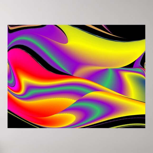 Magic of Färg Abstrakt 3D Rainbowart Poster (Framsidan)