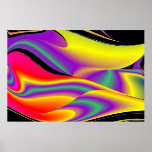 Magic of Färg Abstrakt 3D Rainbowart Poster